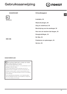 Handleiding Indesit IDC 85 B EU Wasdroger