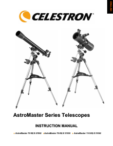 Bruksanvisning Celestron AstroMaster 70EQ Teleskop