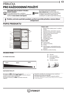 Manuál Indesit LR6 S2 W Lednice s mrazákem