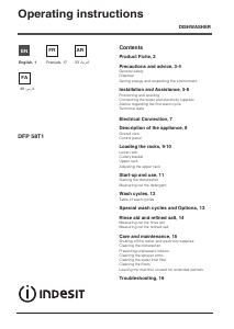 Mode d’emploi Indesit DFP 58T1 NX UK EX Lave-vaisselle