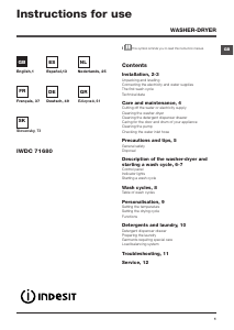 Εγχειρίδιο Indesit IWDC 71680 ECO (EU) Πλυντήριο-Στεγνωτήριο