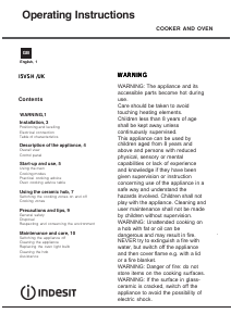 Bruksanvisning Indesit I5VSH(K)/UK Spis