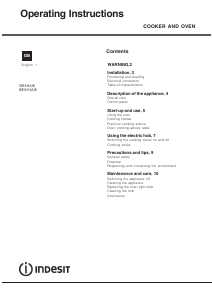 Bruksanvisning Indesit I5ESH(W)/UK Spis