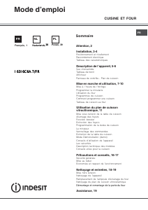 Mode d’emploi Indesit I63I 6C6A.T(X)/FR Cuisinière