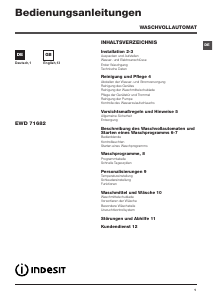 Bedienungsanleitung Indesit EWD 71682 B DE Waschmaschine