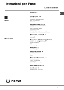 Manuale Indesit IWC 71052 C ECO IT Lavatrice