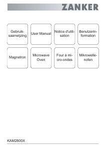 Bedienungsanleitung Zanker KAM2800X Mikrowelle