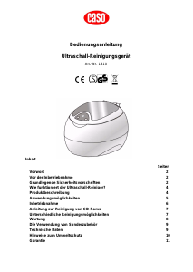 Handleiding Caso 1510 Ultrasoon reiniger