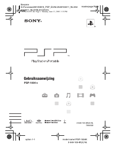 Handleiding Sony PlayStation Portable