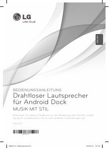 Bedienungsanleitung LG ND2531 Dockinglautsprecher