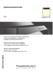 Bedienungsanleitung Küppersbusch G 6550.0 V Geschirrspüler
