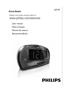 Manual de uso Philips AJ3540 Radiodespertador
