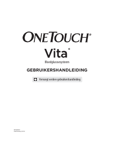 Handleiding OneTouch Vita Bloedglucosemeter
