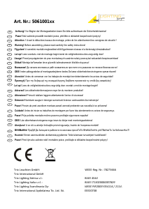 Manuale Trio 506100131 Faro Lampada