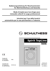 Bedienungsanleitung Schulthess Spirit TopLine 5656 Waschmaschine