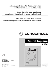 Mode d’emploi Schulthess Spirit TopLine 6166 Lave-linge