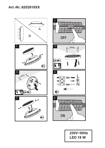 Manuale Trio 620261842 Bering Lampada