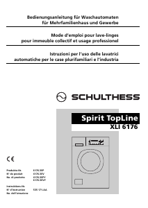 Mode d’emploi Schulthess Spirit TopLine XLI 6176 Lave-linge