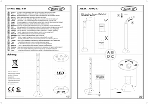 Instrukcja Reality R5073-47 Motion Lampa