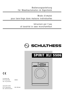 Bedienungsanleitung Schulthess Spirit XLI 5506 Waschmaschine