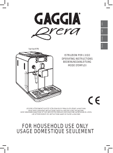 Manuale Gaggia RI9833 Brera Macchina per espresso