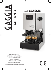 Manual Gaggia RI9403 Classic Máquina de café expresso