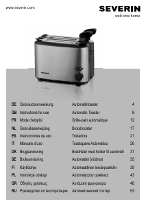 Manual Severin AT 2516 Toaster