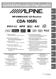 Handleiding Alpine CDA-105Ri Autoradio