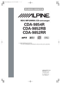 Handleiding Alpine CDA-9852RB Autoradio