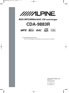 Handleiding Alpine CDA-9883R Autoradio