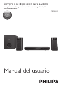 Manual de uso Philips HTB5260G Sistema de home cinema