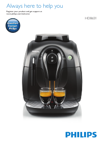 Εγχειρίδιο Philips HD8651 Μηχανή εσπρέσο