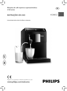 Manual Philips HD8832 Máquina de café expresso