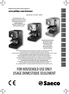 Manual de uso Saeco HD8427 Máquina de café espresso