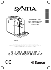 Bruksanvisning Saeco RI9836 Syntia Espressomaskin