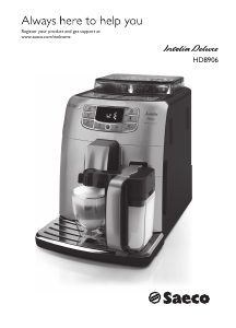 Használati útmutató Saeco HD8906 Intelia Deluxe Presszógép