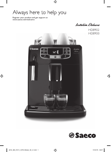 Manual Saeco HD8902 Intelia Deluxe Máquina de café expresso