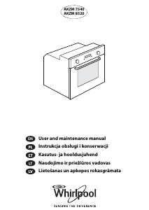 Manual Whirlpool AKZM 7540/WH Oven
