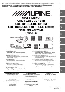 Handleiding Alpine CDE-181RM Autoradio