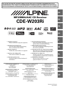 Handleiding Alpine CDE-W203Ri Autoradio