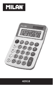 Manual Milan 40918BL Calculator