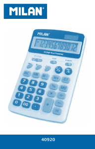 Manual Milan 40920BL Calculator