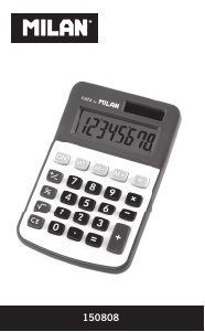 Manual Milan 150808GBL Calculator