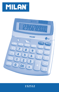 Руководство Milan 152512BL Калькулятор