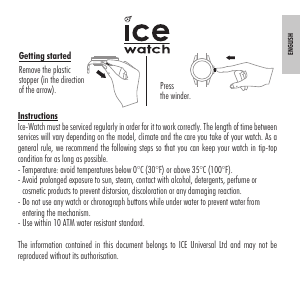 Handleiding Ice Watch P. Leclercq Horloge