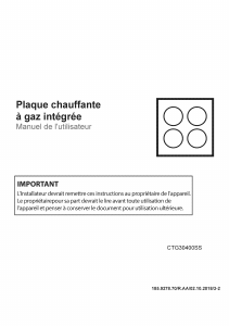 Mode d’emploi Blomberg CTG30400SS Table de cuisson