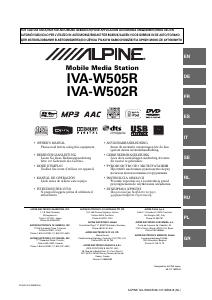 Handleiding Alpine IVA-W502R Autoradio
