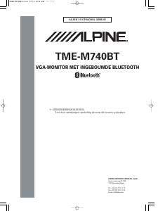 Handleiding Alpine TME-M740BT Autoradio