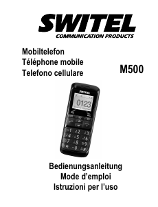 Mode d’emploi Switel M500 Téléphone portable