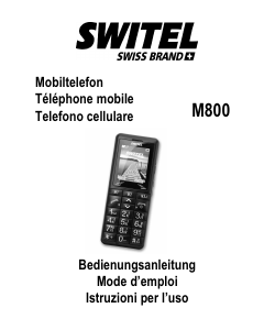 Mode d’emploi Switel M800 Téléphone portable